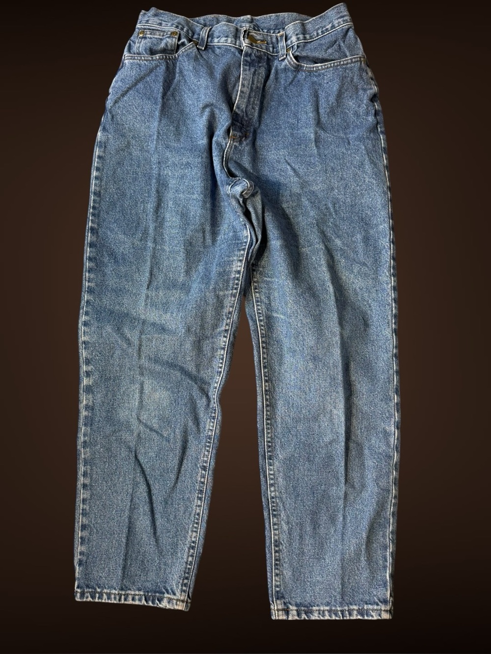 L.L. Bean Women's Straight-Leg Jeans in Medium Blue Wash Size 16
